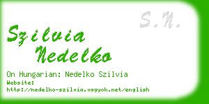szilvia nedelko business card